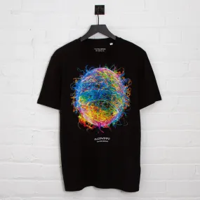 038 Disco Psychedelia Front Print - Tshirt - Black