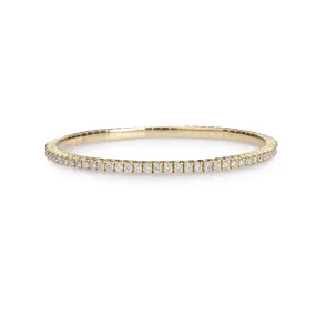 18K Stretch & Stack Round Diamond Mini Tennis Bracelet, 2.5 Carats, Natural Mined Diamonds