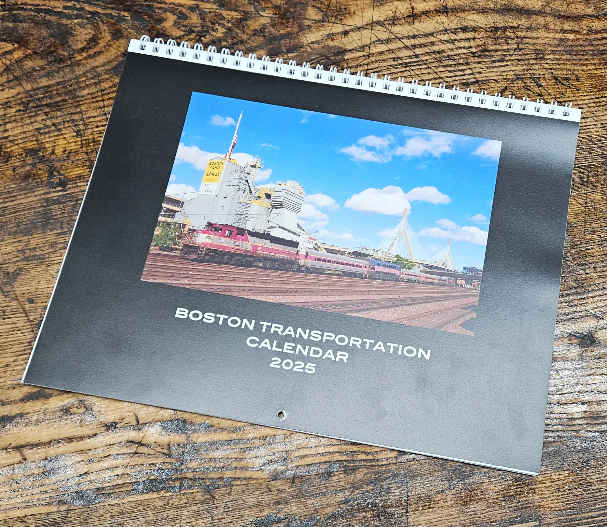 2025 Boston MBTA Transit Vehicle Photographs Wall Calendar