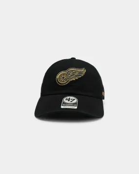 47 Brand Detroit Red Wings Clean Up Strapback Black/Gold