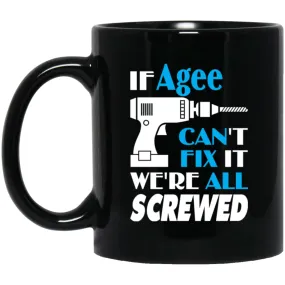 Agee Can Fix It All Best Personalised Agee Name Gift Ideas 11 oz Black Mug