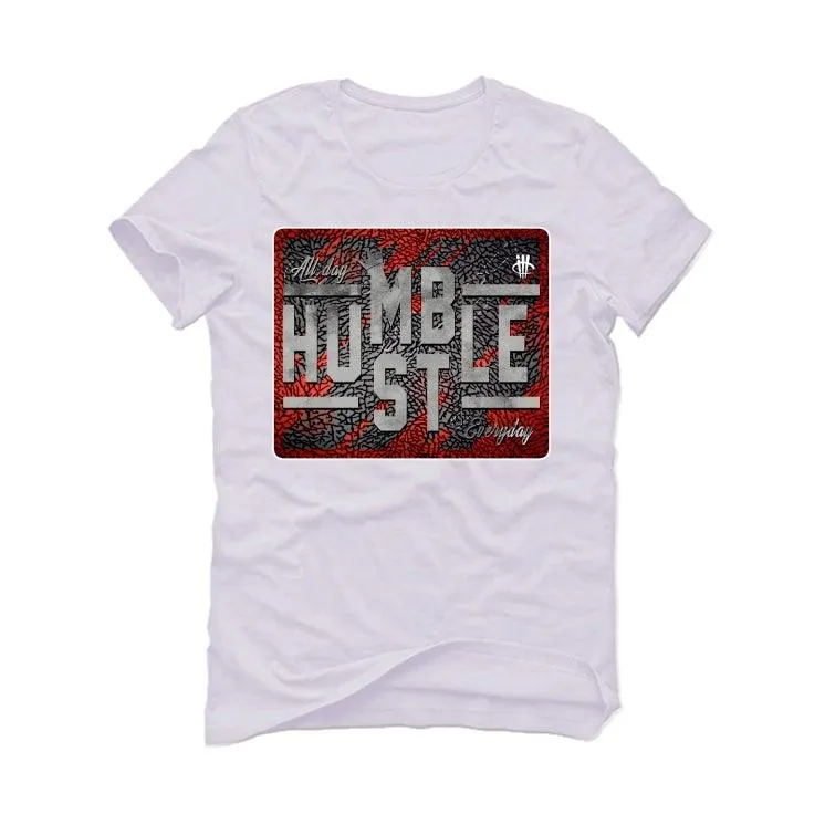 Air Jordan 3 Denim ‘Fire Red’ 2020 White T-Shirt (always hustle)