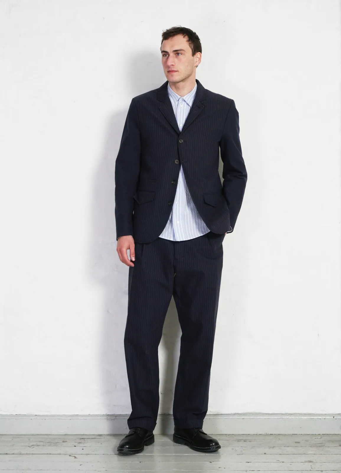 ANKER | Four Button Classic Blazer | Blue Pin