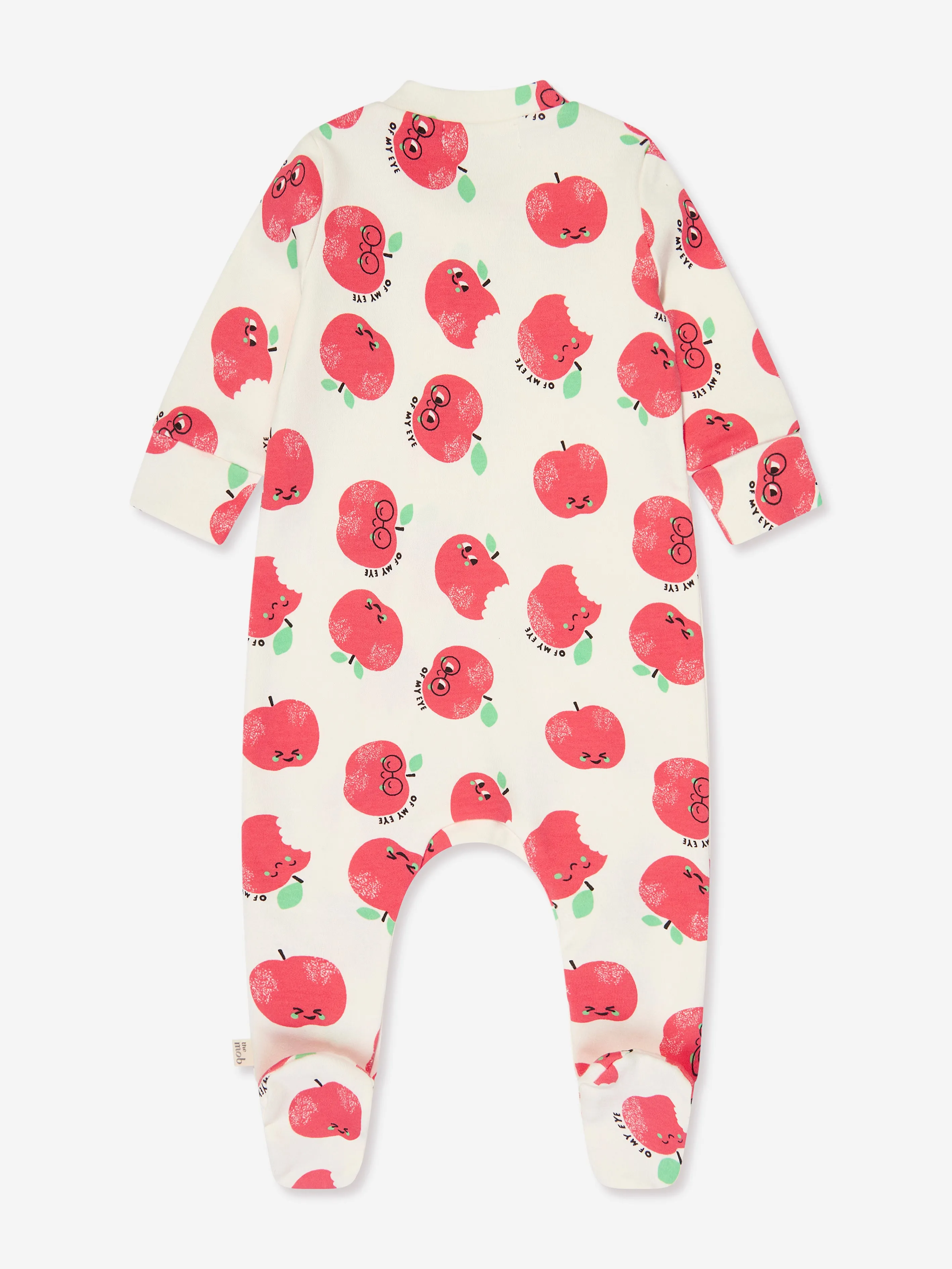 Baby Apples Zip Front Sleepsuit in Red