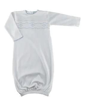 Baby Boy's Hand Smocked Cross Daygown