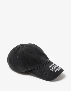 Balenciaga Black Property Logo Cap