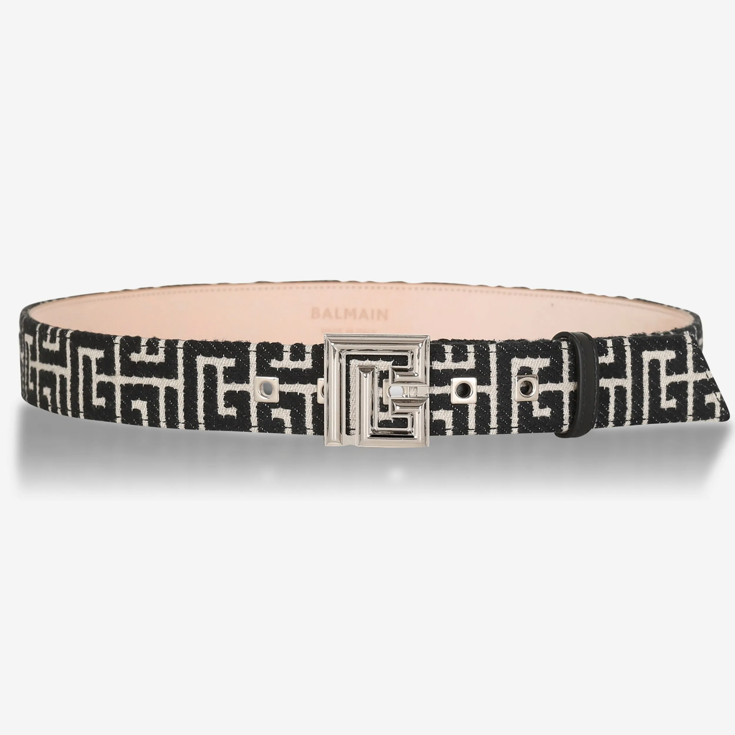 Balmain Monogrammed Jacquard PB Belt