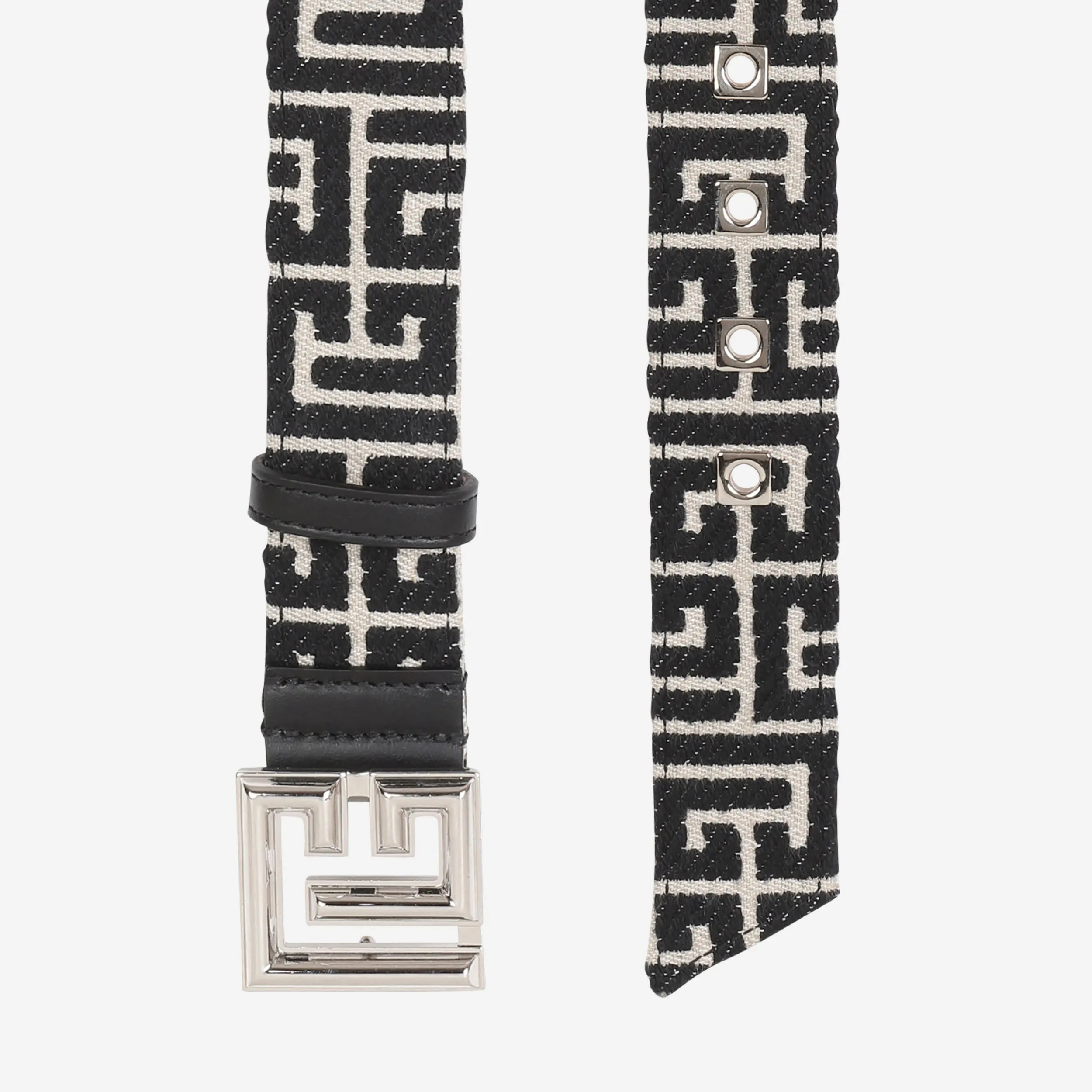 Balmain Monogrammed Jacquard PB Belt