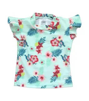 Banz Short Sleeve Rashy Mint Pansy (Top Only)