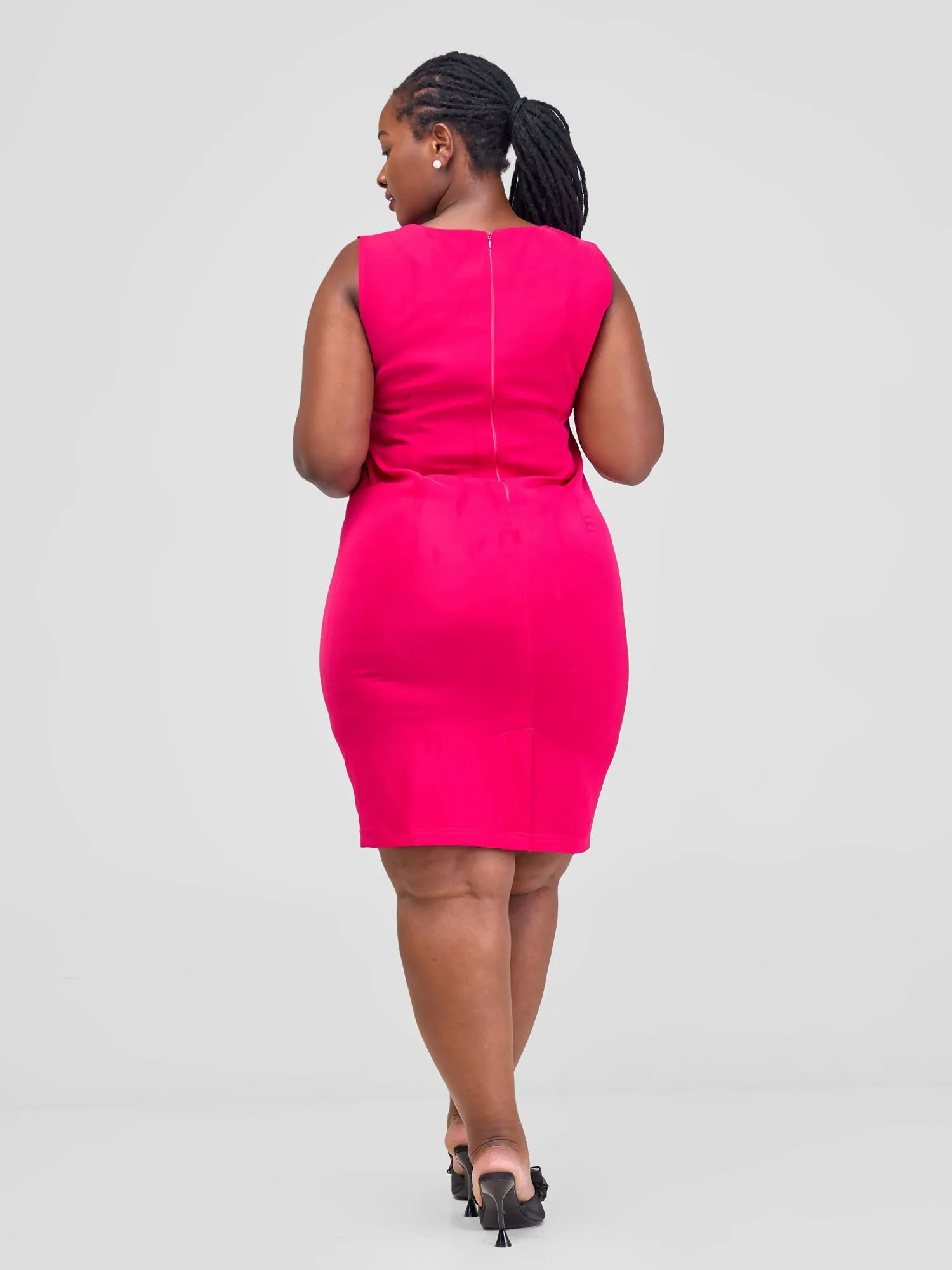 Bella Wangu Shift Dress - Fuschia