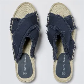 Betty Basics Seeker Espadrille Slide in Navy