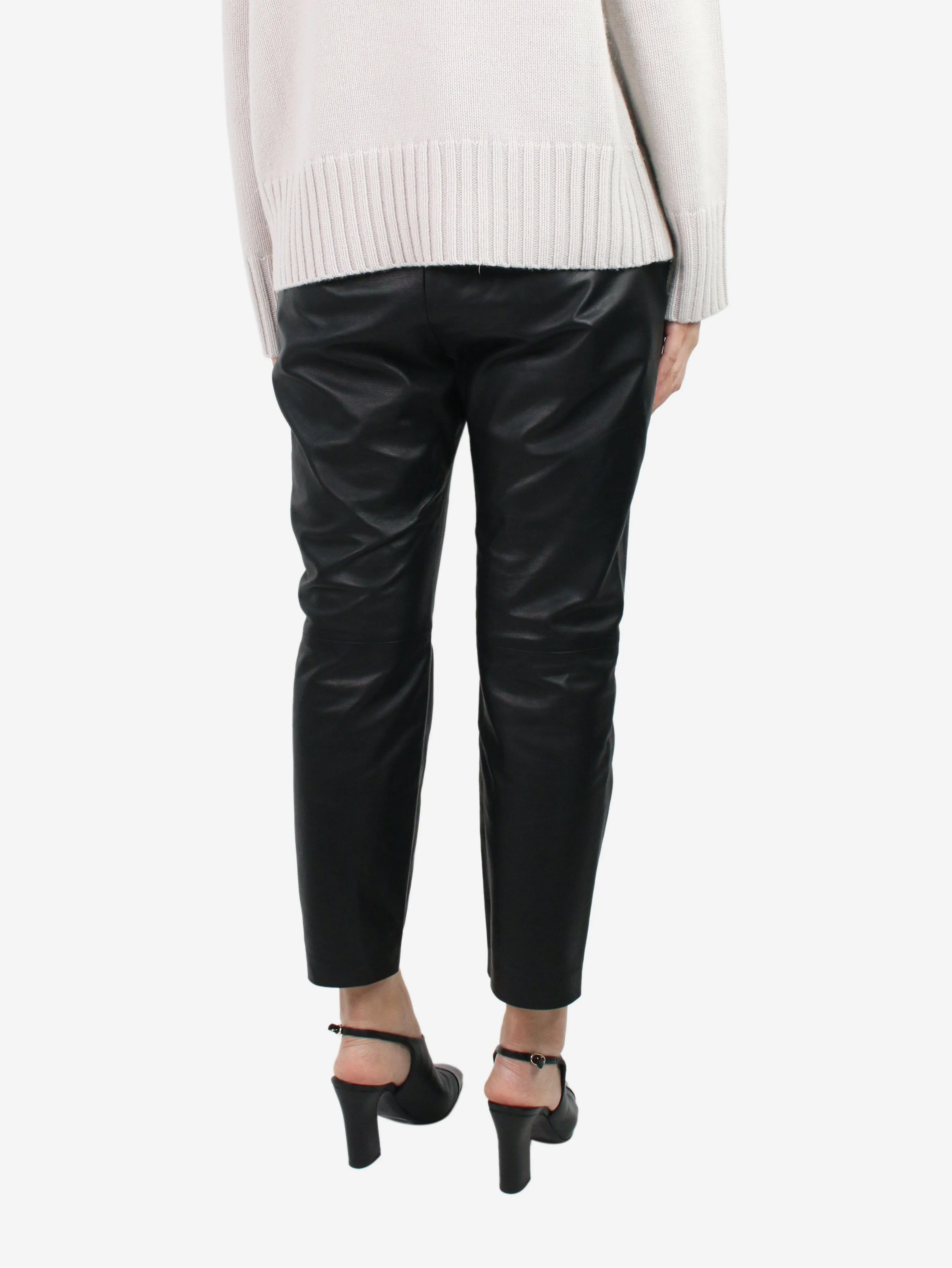 Black leather trousers - size US 8