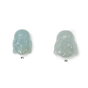 Blue AQUAMARINE Gemstone Carving : Natural Untreated Aquamarine Hand Carved BUDDHA FACE