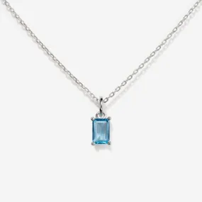 Blue Topaz Silver Necklace