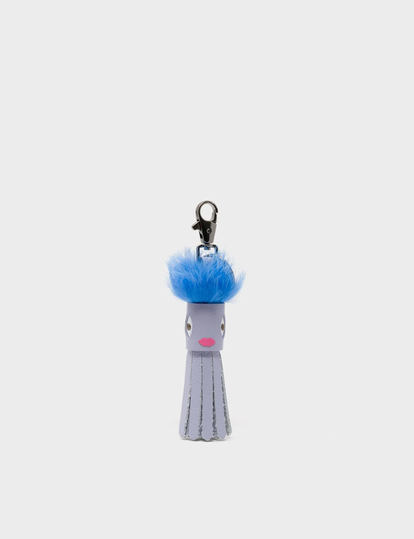 Callie Marie Mayne - Icelandic Blue Leather and Blue Fur Keychain