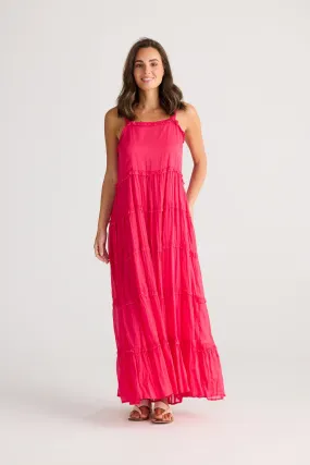 CASTRO MAXI DRESS RASPBERRY