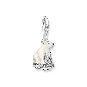 Charm Pendant ice bears silver