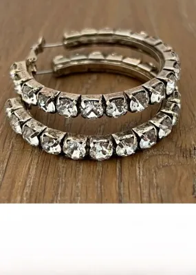 Chunky Rhinestone Hoop