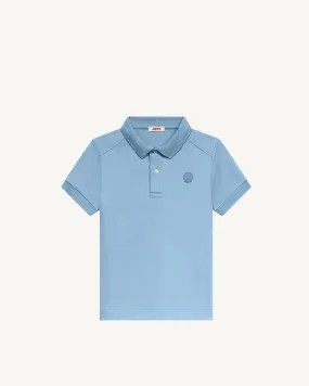 Ciro kids' cotton polo shirt Glacial blue