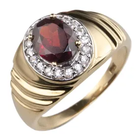 Columbus Men's Garnet Ring