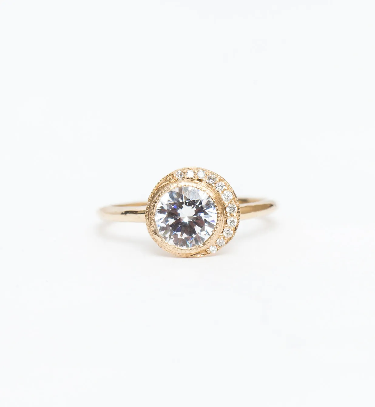 Crescent Diamond Ring