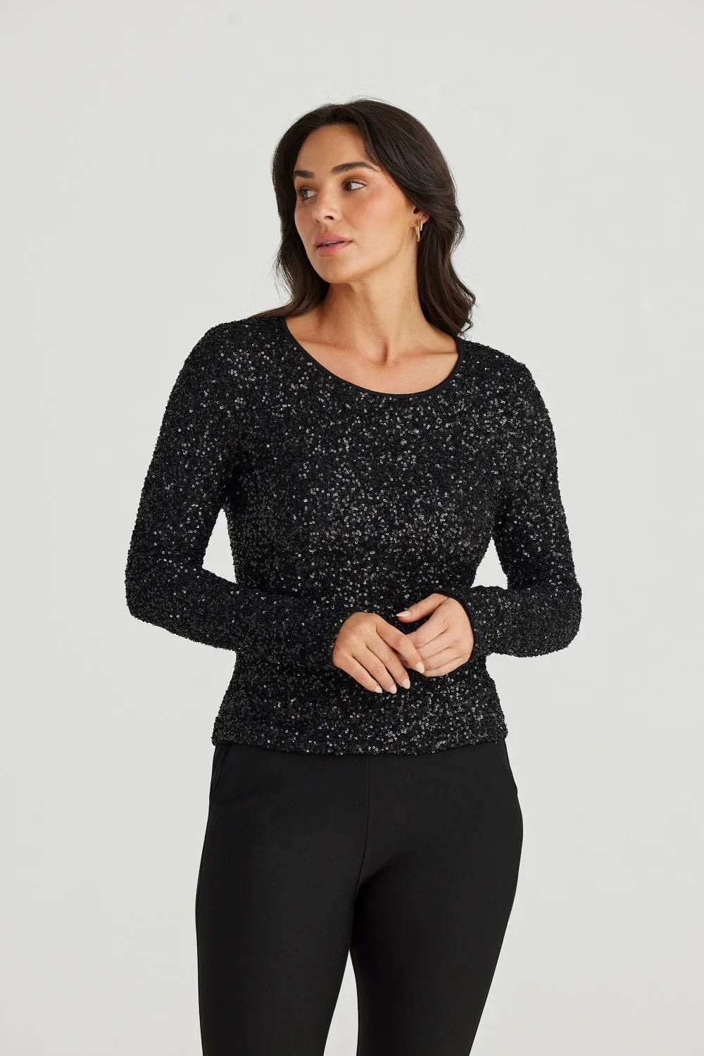 DAZZLE SEQUIN TOP