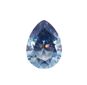 Deep Blue Pear Cut Moissanite Stones