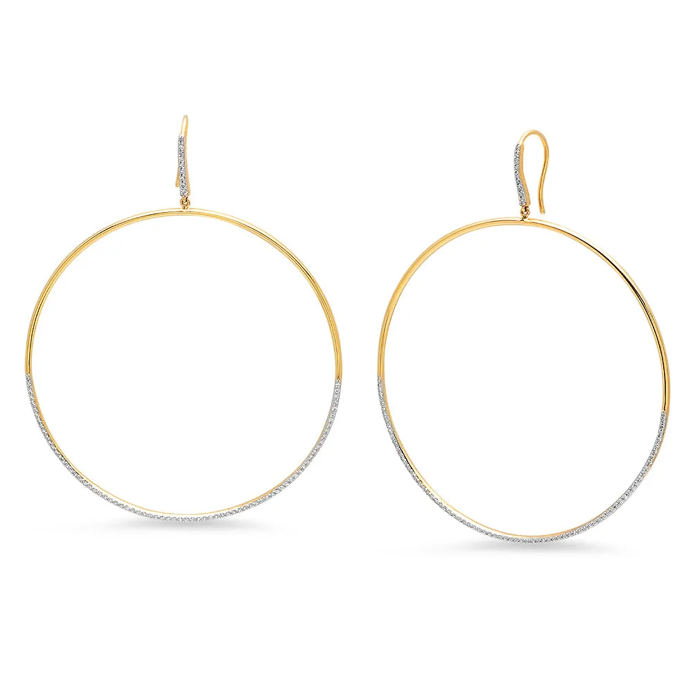 Diamond Drop Hoops