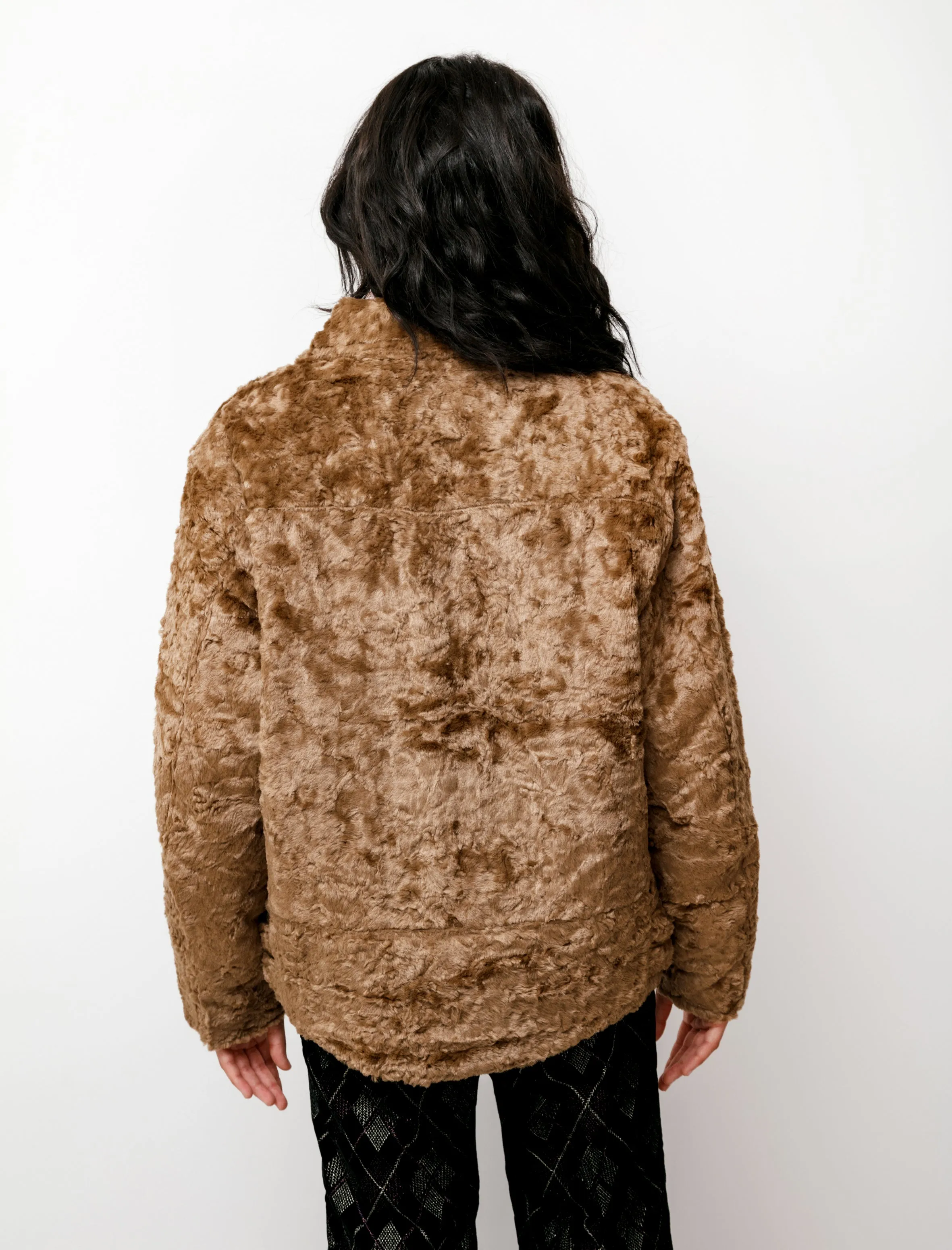 Double Riders Faux Fur Jacket Caramel