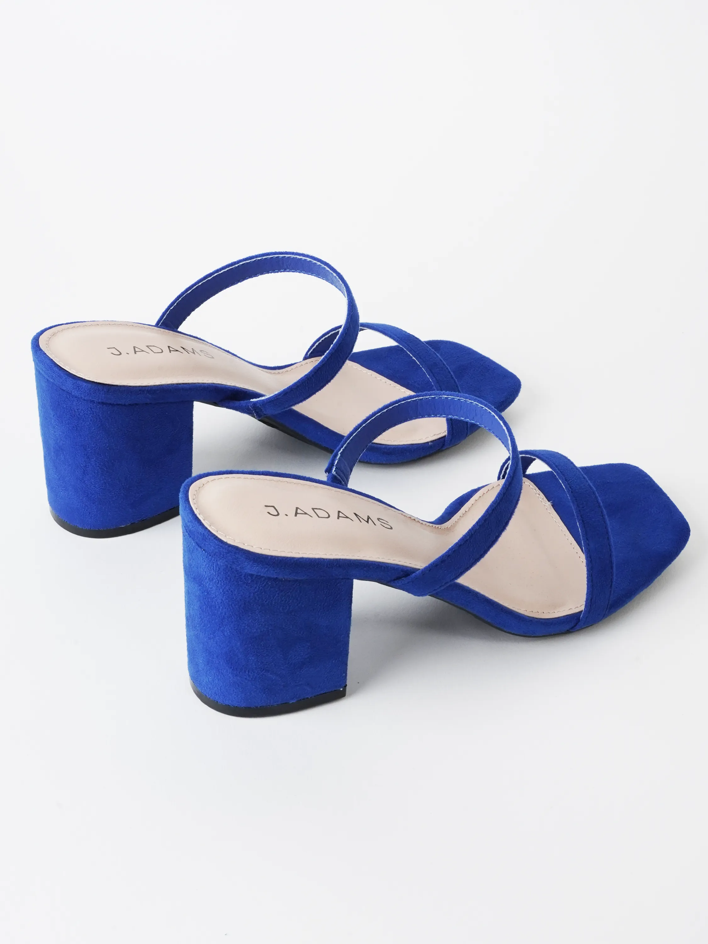 Double Strap Heeled Mules