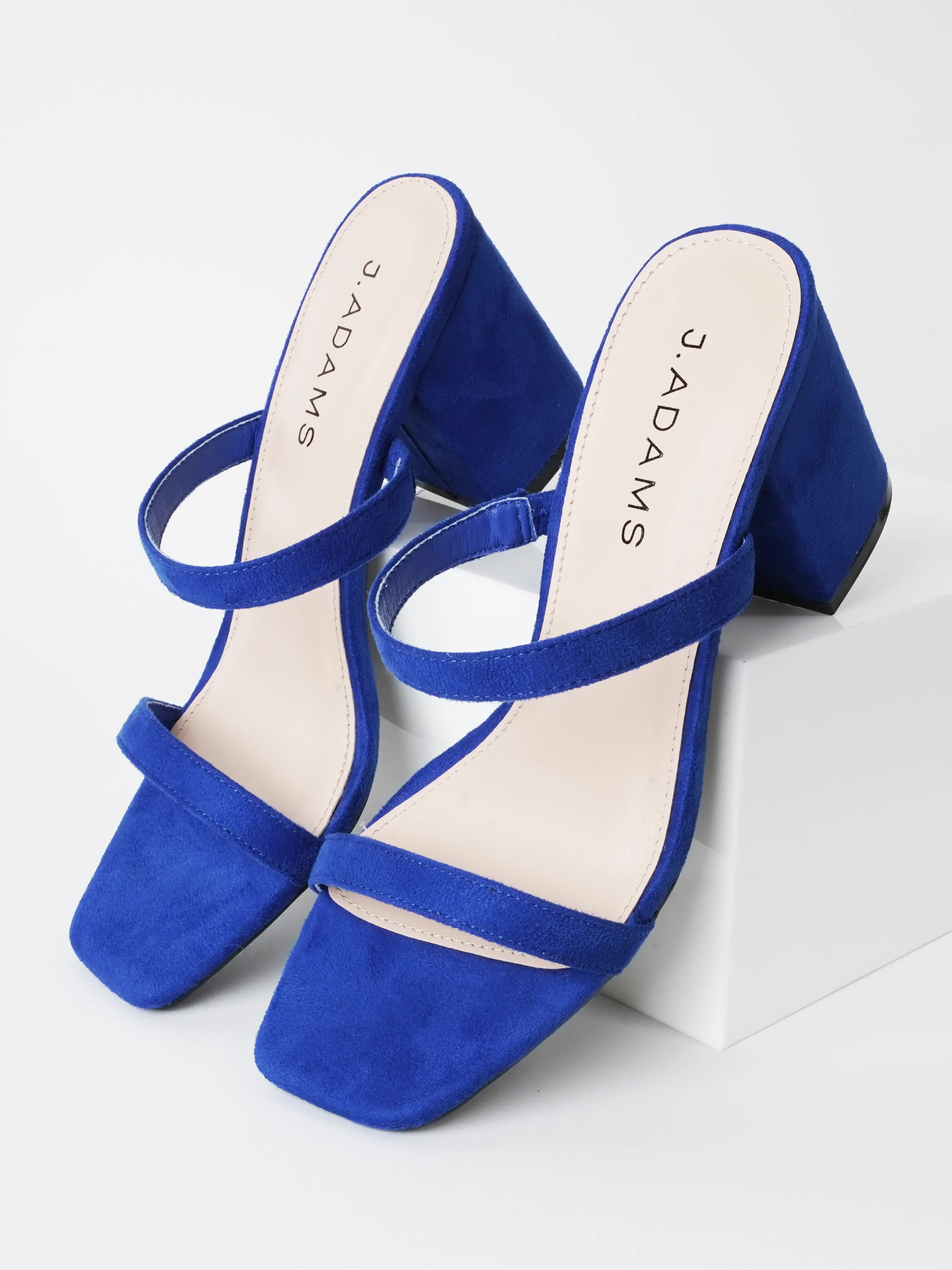 Double Strap Heeled Mules