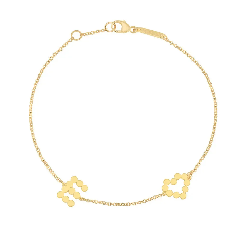 DSJ's Signature Meaningful Multi Gold Initial Bracelet