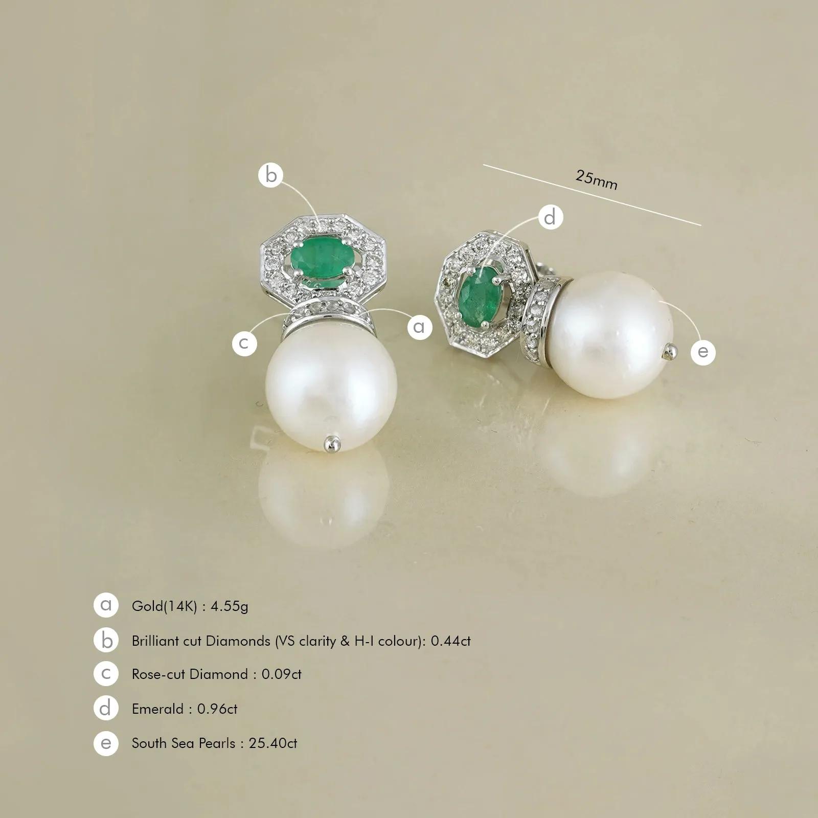 Emily South Sea Pearl Earrings