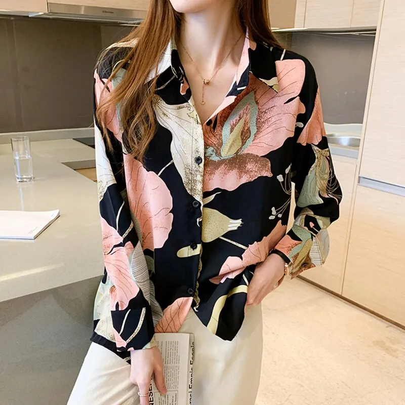 Fashion striped print ladies shirts