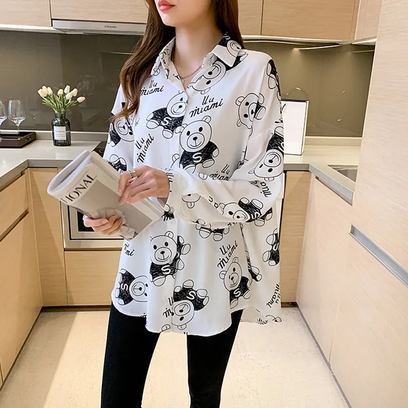 Fashion striped print ladies shirts