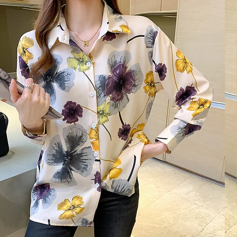 Fashion striped print ladies shirts