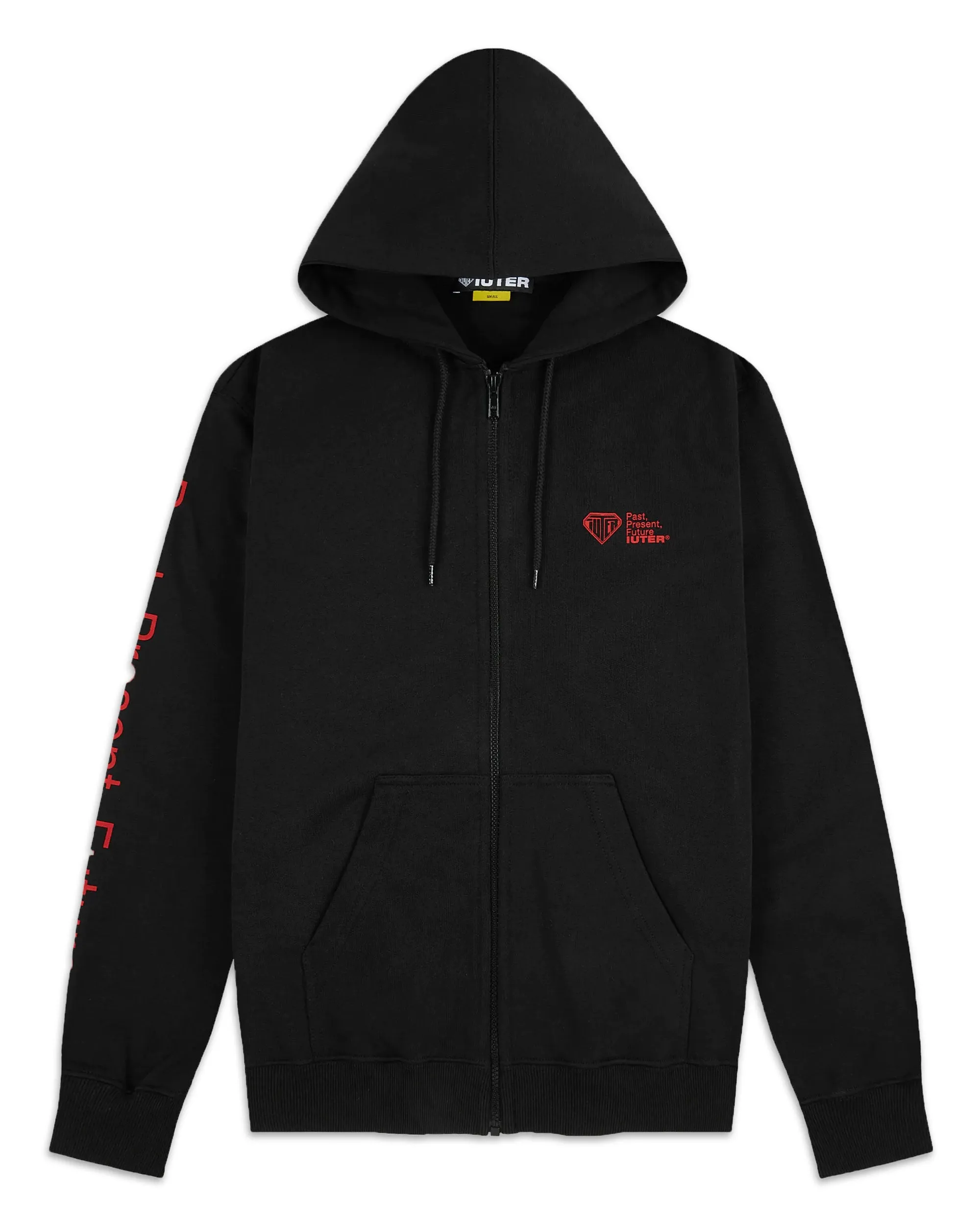 Felpa Uomo Iuter History Zip Hoodie Nero