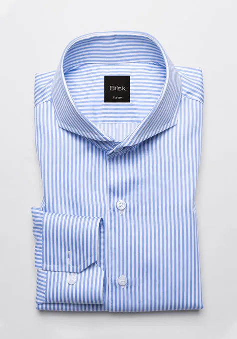 FINE BLUE ITALIAN BENGAL STRIPES SHIRT