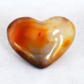 Flowing Amber Healing Heart Carnelian