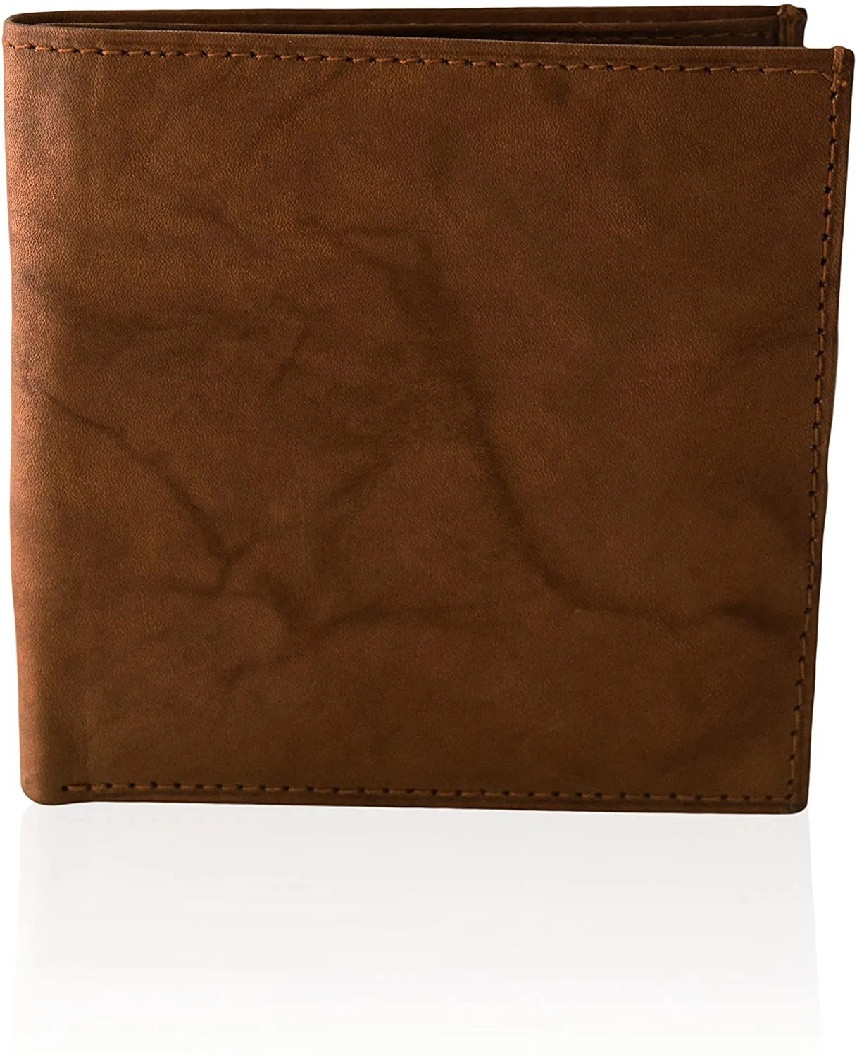 Genuine Leather Men's Extra Capacity Bifold Wallet