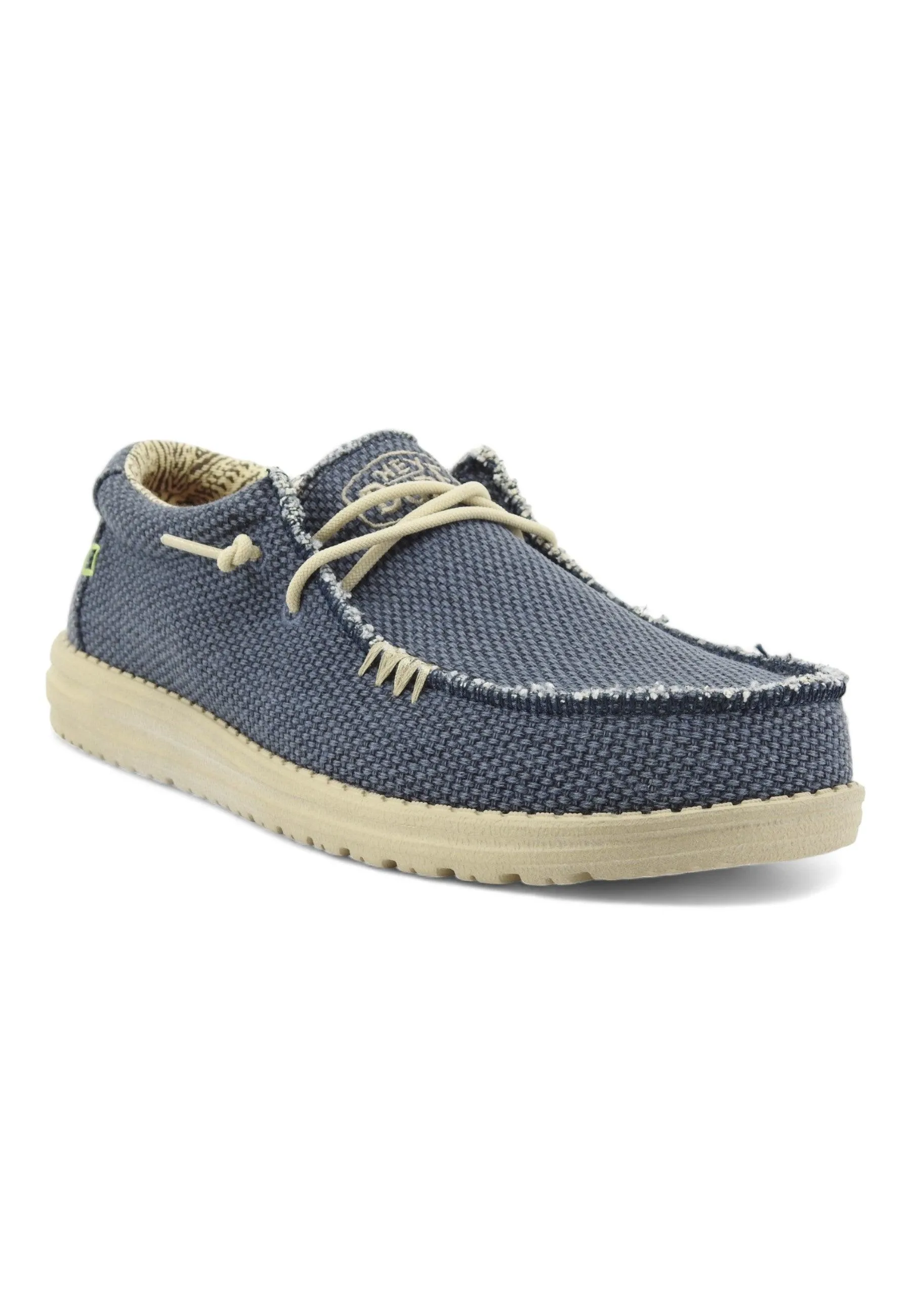 HEY DUDE Wally Braided Sneaker Vela Uomo Blue Night 40003-4NM