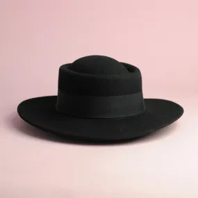 Ida Posh Redd Porkpie Black Fedora Hat