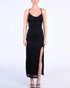 Karmen Shimmer Dress Black