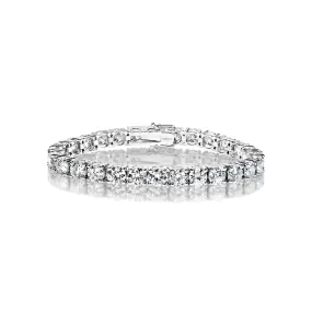 Lajoia 29 Carat Round Brilliant Lab Grown Diamond Tennis Bracelet in 14k White Gold