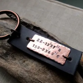 Latitude Longitude Keychain