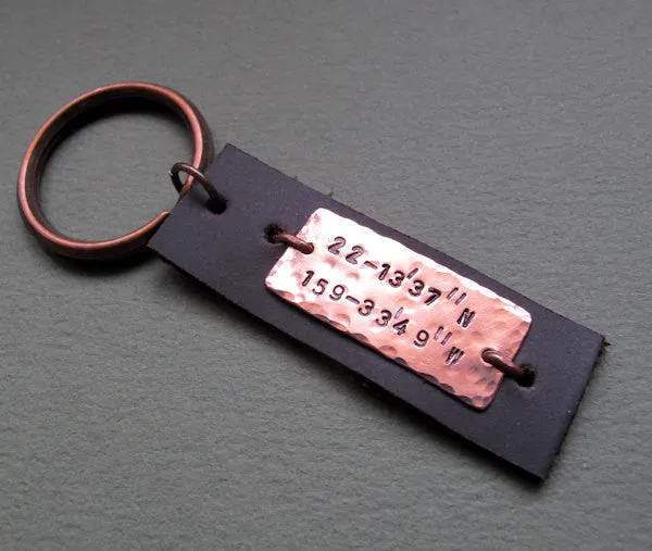 Latitude Longitude Keychain