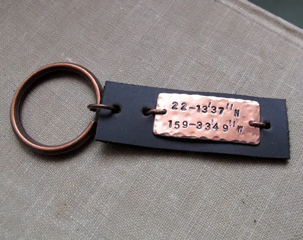 Latitude Longitude Keychain