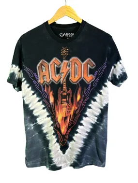 Liquid Blue AC/DC Hell's Bells Tie Die Reprint Graphic Tee Size Medium