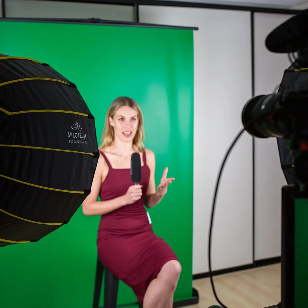 'Live Stream Master' Pull Up Chroma Key Green Screen Backdrop for Video (148cm x 190cm)