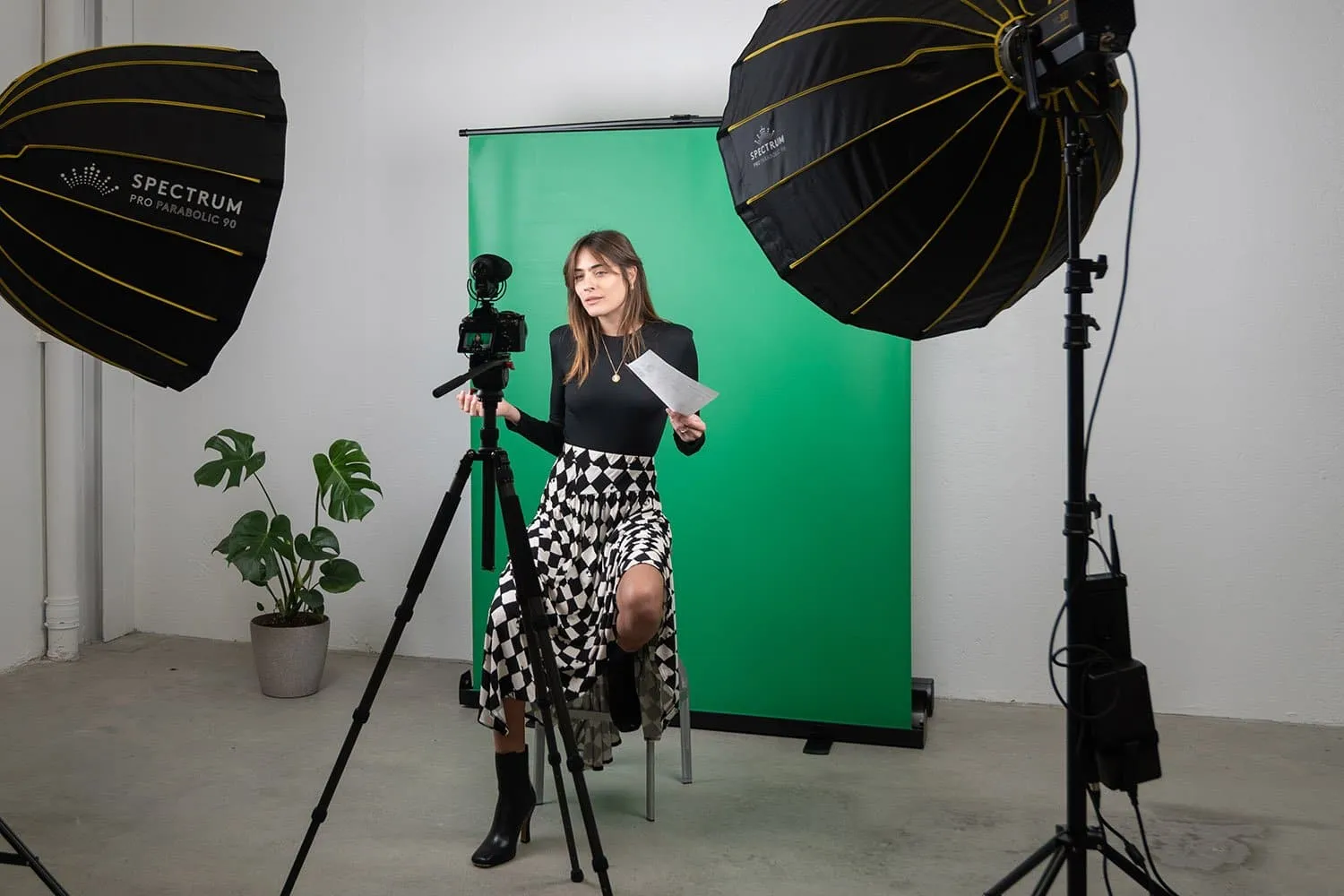 'Live Stream Master' Pull Up Chroma Key Green Screen Backdrop for Video (148cm x 190cm)